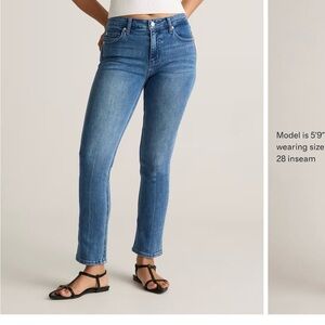 Quince Women's Straight Leg Blue Jeans